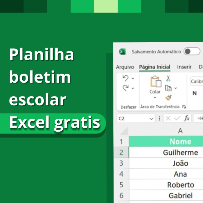 Boletim Escolar Excel Grátis Smart Planilhas 0937